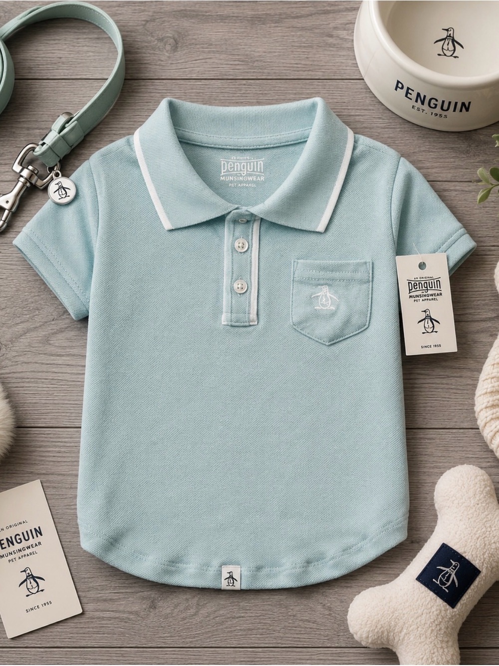 Baby Blue Dog Polo Shirt | Size: Medium | NWT